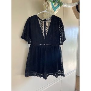 Black Lace Romper